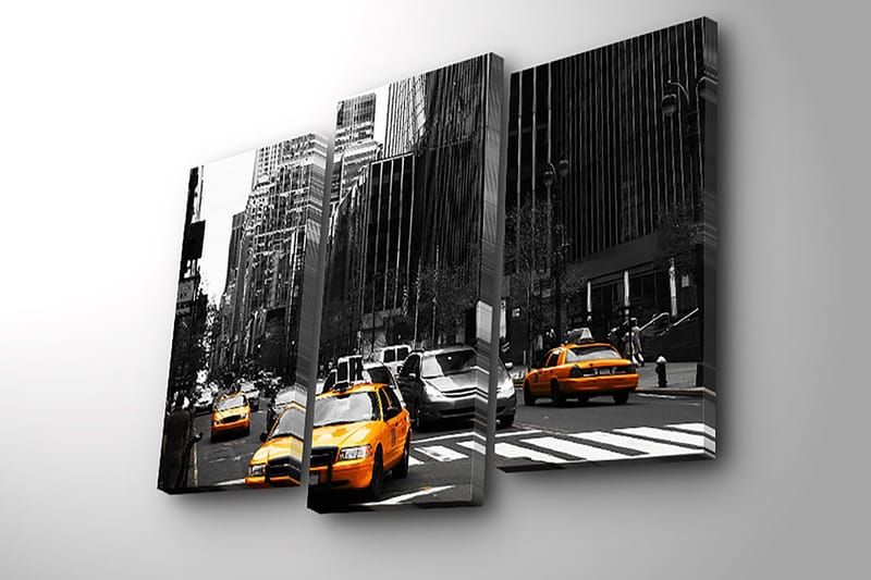 Dekorativ Canvastavla 3-Delar 45x20 cm - Flerfärgad - Inredning & dekor - Tavlor & konst - Canvastavla