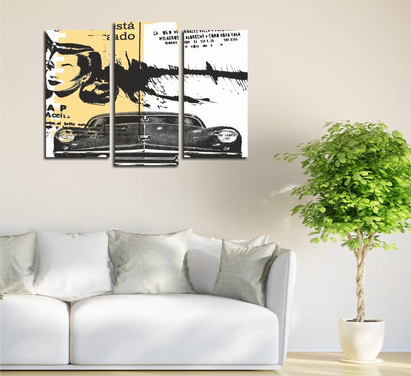 Dekorativ Canvastavla 3-Delar 45x20 cm - Flerfärgad - Inredning & dekor - Tavlor & konst - Canvastavla