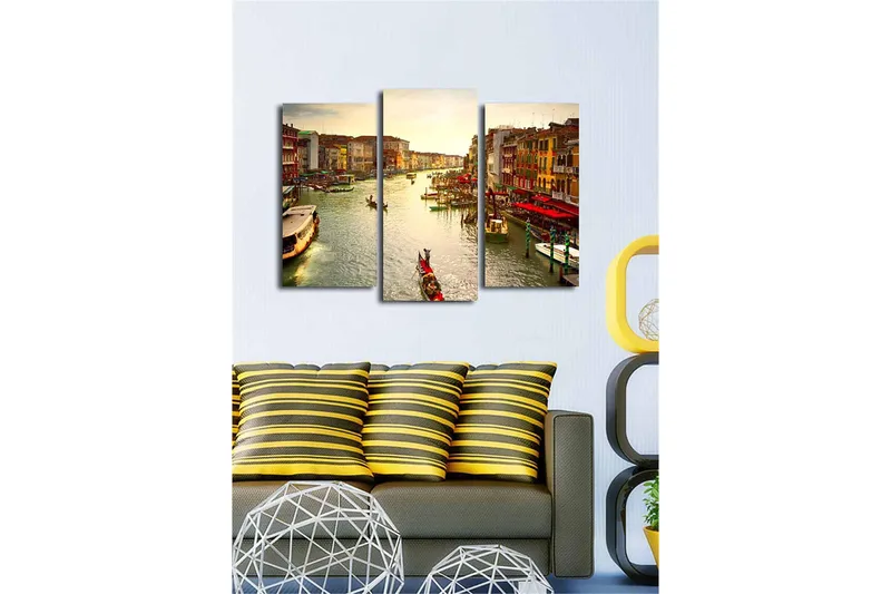 Dekorativ Canvastavla 3-Delar 45x20 cm - Flerfärgad - Inredning & dekor - Tavlor & konst - Canvastavla