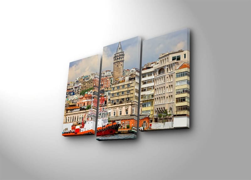 Dekorativ Canvastavla 3-Delar 45x20 cm - Flerfärgad - Inredning & dekor - Tavlor & konst - Canvastavla