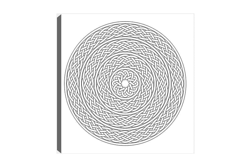 Dekorativ Canvastavla 30x30 cm, Vit|Svart