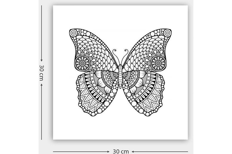 Dekorativ Canvastavla 30x30 cm - Vit|Svart - Inredning & dekor - Tavlor & konst - Canvastavla