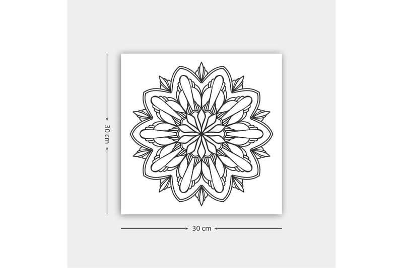 Dekorativ Canvastavla 30x30 cm - Vit|Svart - Inredning & dekor - Tavlor & konst - Canvastavla