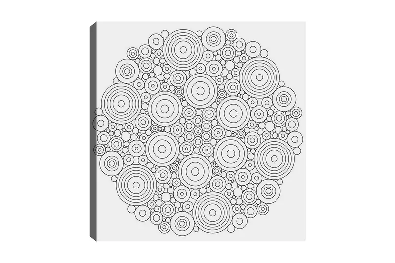 Dekorativ Canvastavla 30x30 cm, Vit|Svart