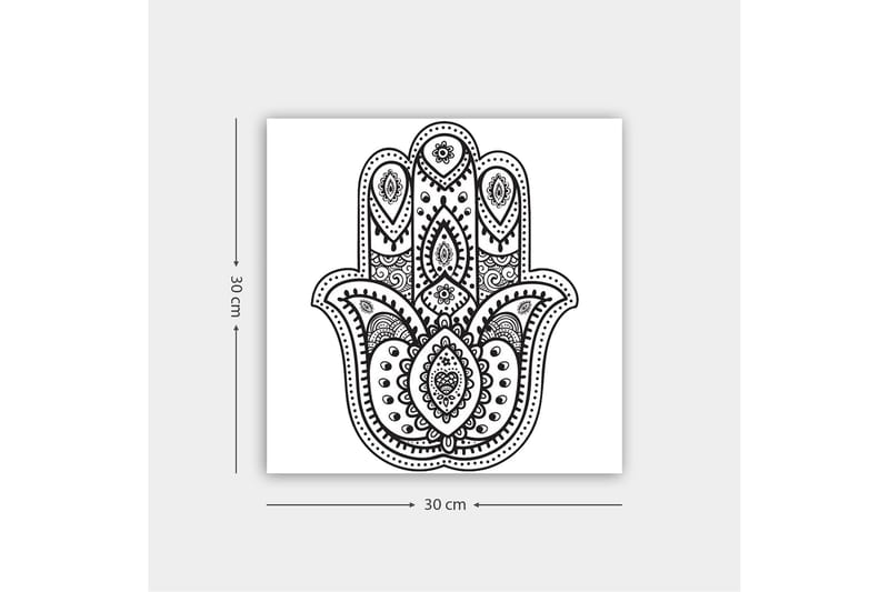 Dekorativ Canvastavla 30x30 cm - Vit|Svart - Inredning & dekor - Tavlor & konst - Canvastavla