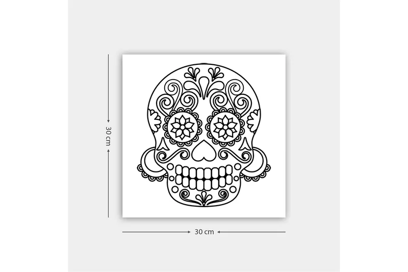 Dekorativ Canvastavla 30x30 cm - Vit|Svart - Inredning & dekor - Tavlor & konst - Canvastavla