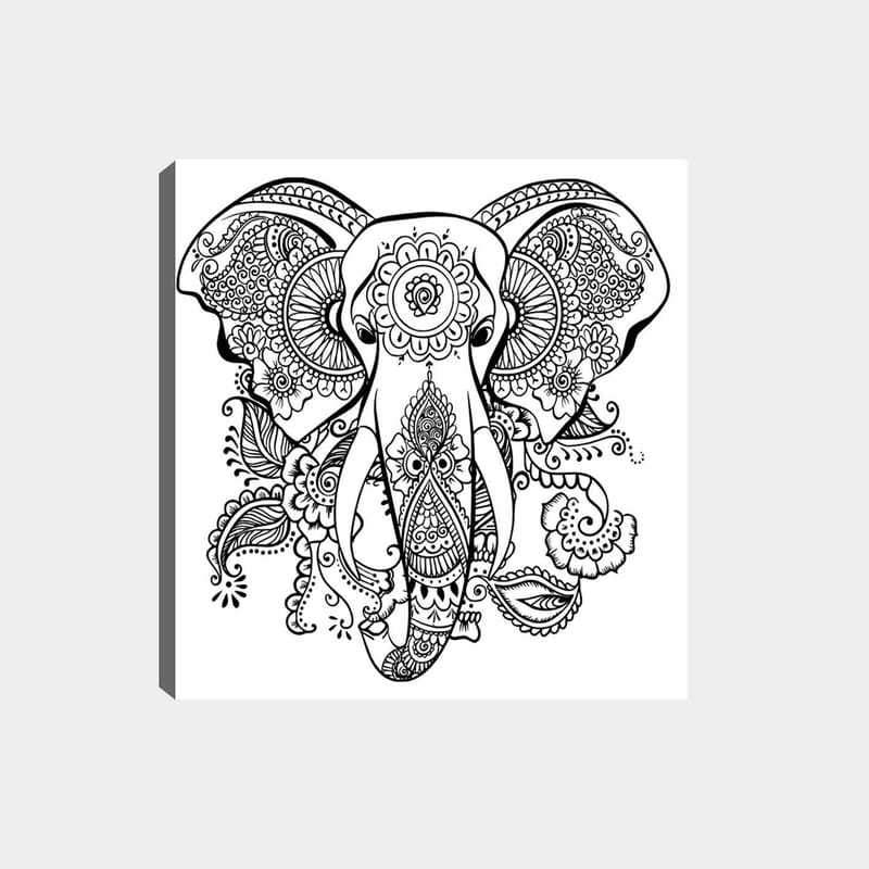 Dekorativ Canvastavla 30x30 cm - Vit|Svart - Inredning & dekor - Tavlor & konst - Canvastavla