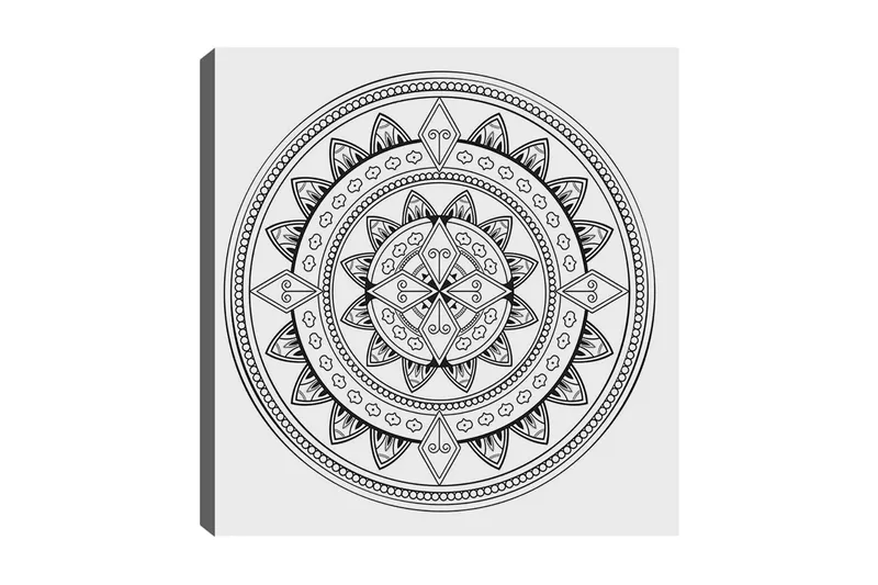 Dekorativ Canvastavla 30x30 cm, Vit|Svart