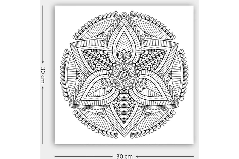 DEKORATIV CANVASTAVLA 30x30 cm Vit|Svart - Inredning & dekor - Tavlor & konst - Canvastavla