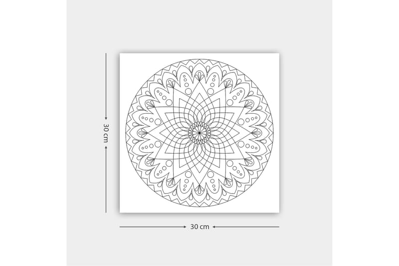 DEKORATIV CANVASTAVLA 30x30 cm Vit|Svart - Inredning & dekor - Tavlor & konst - Canvastavla