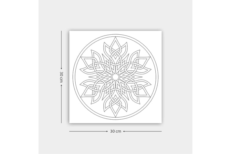 DEKORATIV CANVASTAVLA 30x30 cm Vit|Svart - Inredning & dekor - Tavlor & konst - Canvastavla