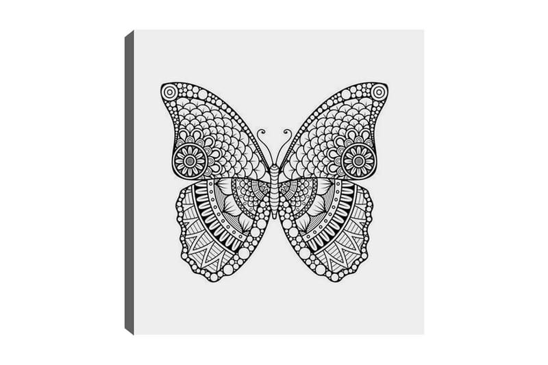 DEKORATIV CANVASTAVLA 30x30 cm Vit|Svart - Inredning & dekor - Tavlor & konst - Canvastavla