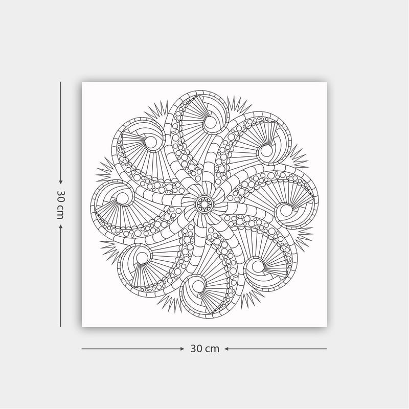 DEKORATIV CANVASTAVLA 30x30 cm Vit|Svart - Inredning & dekor - Tavlor & konst - Canvastavla