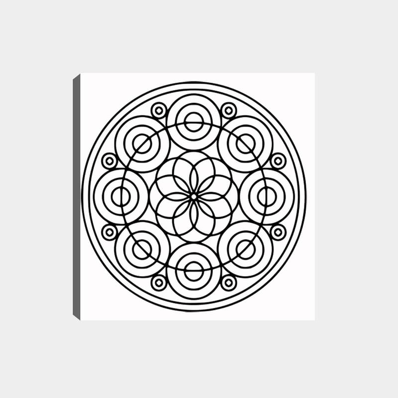 DEKORATIV CANVASTAVLA 30x30 cm Vit|Svart - Inredning & dekor - Tavlor & konst - Canvastavla