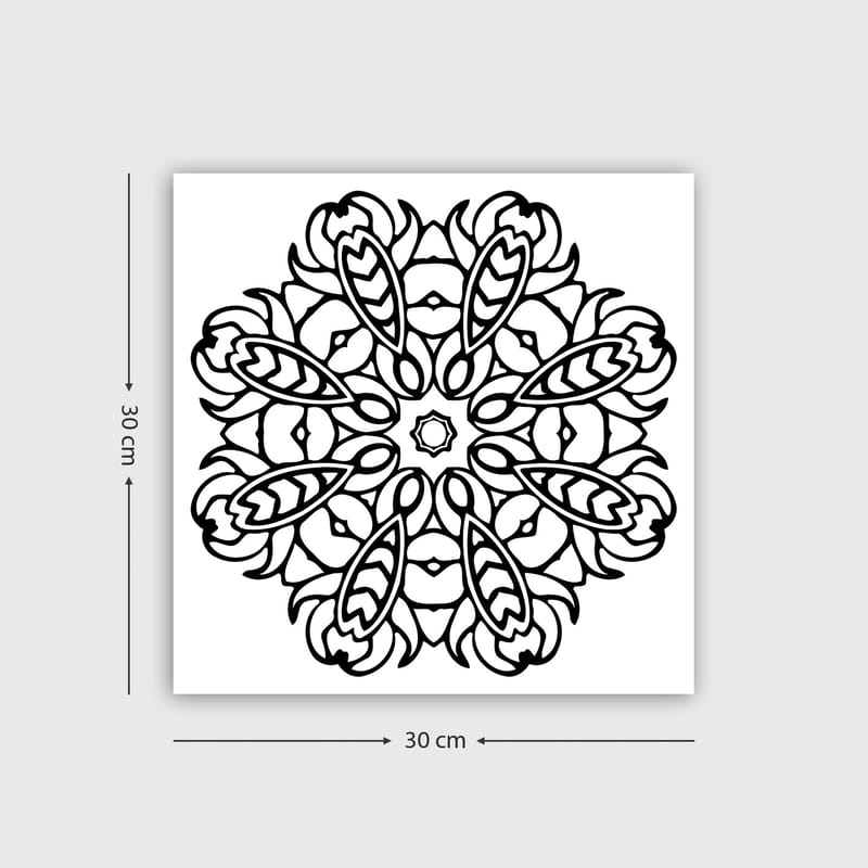 DEKORATIV CANVASTAVLA 30x30 cm Vit|Svart - Inredning & dekor - Tavlor & konst - Canvastavla