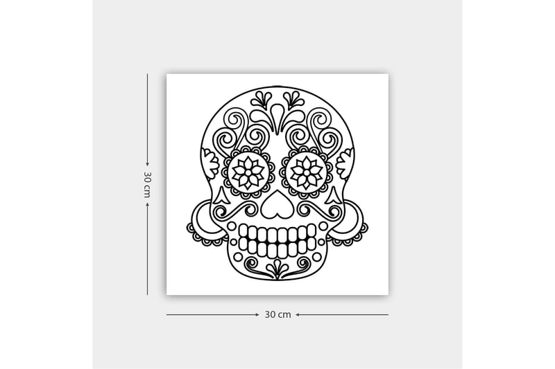 DEKORATIV CANVASTAVLA 30x30 cm Vit|Svart - Inredning & dekor - Tavlor & konst - Canvastavla