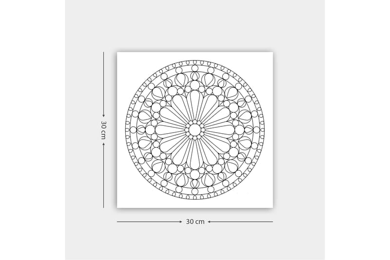 DEKORATIV CANVASTAVLA 30x30 cm Vit|Svart - Inredning & dekor - Tavlor & konst - Canvastavla