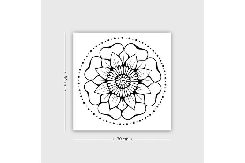 DEKORATIV CANVASTAVLA 30x30 cm Vit|Svart - Inredning & dekor - Tavlor & konst - Canvastavla