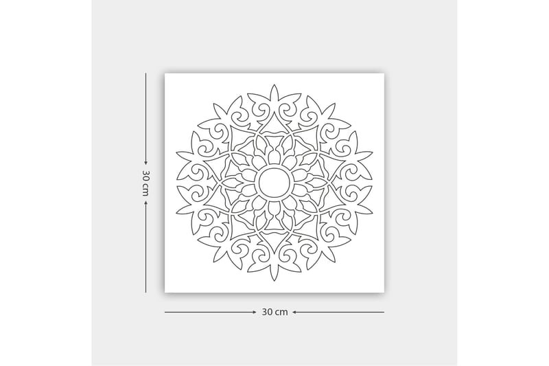 DEKORATIV CANVASTAVLA 30x30 cm Vit|Svart - Inredning & dekor - Tavlor & konst - Canvastavla