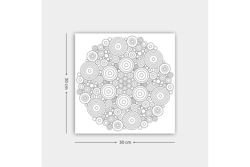 DEKORATIV CANVASTAVLA 30x30 cm Vit|Svart - Inredning & dekor - Tavlor & konst - Canvastavla