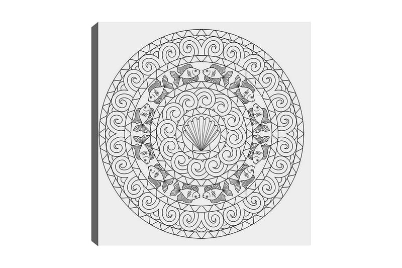 DEKORATIV CANVASTAVLA 30x30 cm Vit|Svart - Inredning & dekor - Tavlor & konst - Canvastavla