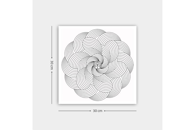 DEKORATIV CANVASTAVLA 30x30 cm Vit|Svart - Inredning & dekor - Tavlor & konst - Canvastavla