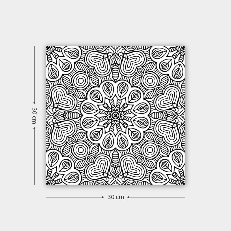 DEKORATIV CANVASTAVLA 30x30 cm Vit|Svart - Inredning & dekor - Tavlor & konst - Canvastavla
