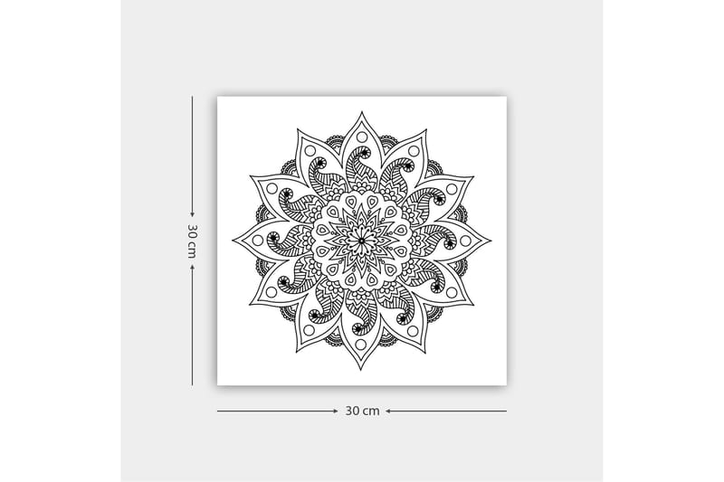 DEKORATIV CANVASTAVLA 30x30 cm Vit|Svart - Inredning & dekor - Tavlor & konst - Canvastavla