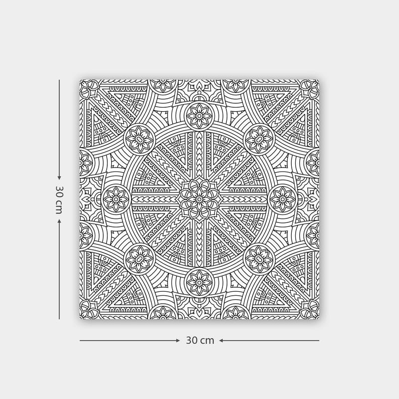 DEKORATIV CANVASTAVLA 30x30 cm Vit|Svart - Inredning & dekor - Tavlor & konst - Canvastavla