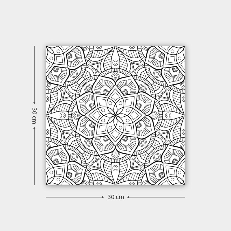 DEKORATIV CANVASTAVLA 30x30 cm Vit|Svart - Inredning & dekor - Tavlor & konst - Canvastavla