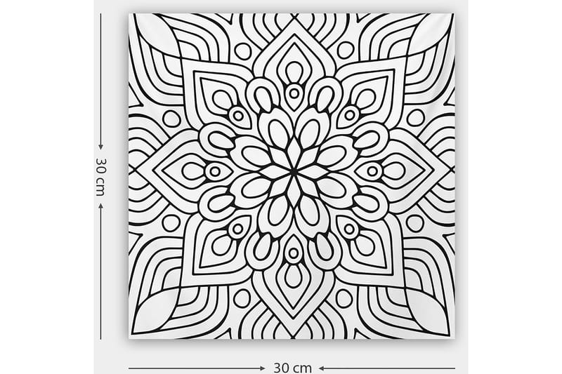 Dekorativ Canvastavla 30x30 cm - Vit|Svart - Inredning & dekor - Tavlor & konst - Canvastavla