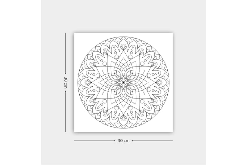 Dekorativ Canvastavla 30x30 cm - Vit|Svart - Inredning & dekor - Tavlor & konst - Canvastavla