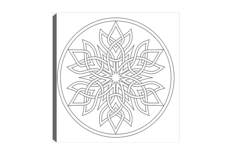 Dekorativ Canvastavla 30x30 cm, Vit|Svart