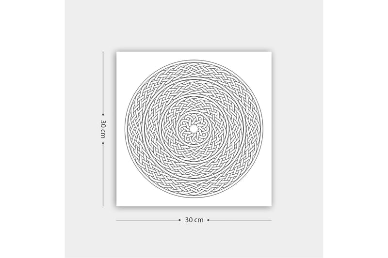 Dekorativ Canvastavla 30x30 cm - Vit|Svart - Inredning & dekor - Tavlor & konst - Canvastavla