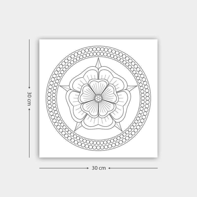 Dekorativ Canvastavla 30x30 cm, Vit|Svart