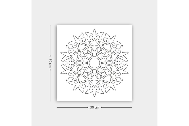 Dekorativ Canvastavla 30x30 cm - Vit|Svart - Inredning & dekor - Tavlor & konst - Canvastavla