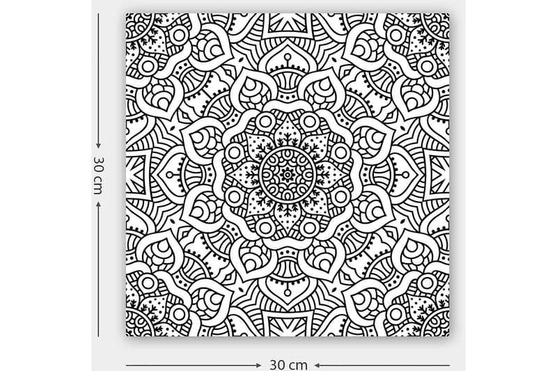 Dekorativ Canvastavla 30x30 cm - Vit|Svart - Inredning & dekor - Tavlor & konst - Canvastavla