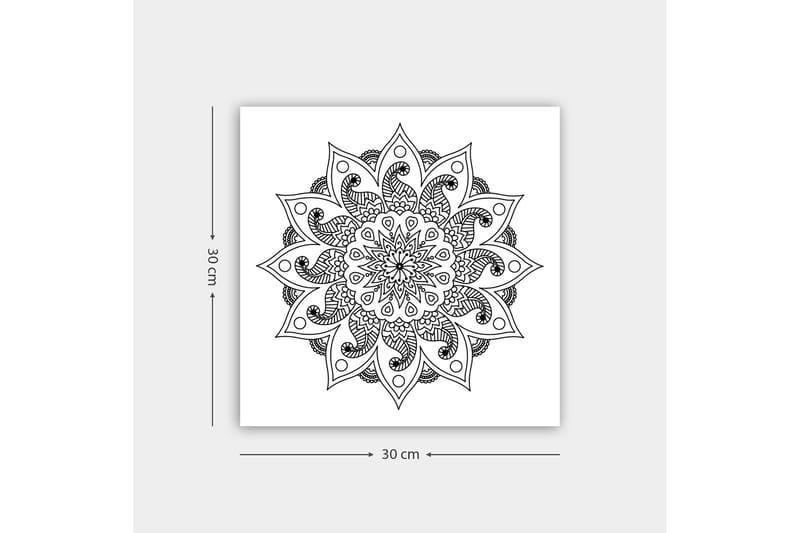 Dekorativ Canvastavla 30x30 cm - Vit|Svart - Inredning & dekor - Tavlor & konst - Canvastavla
