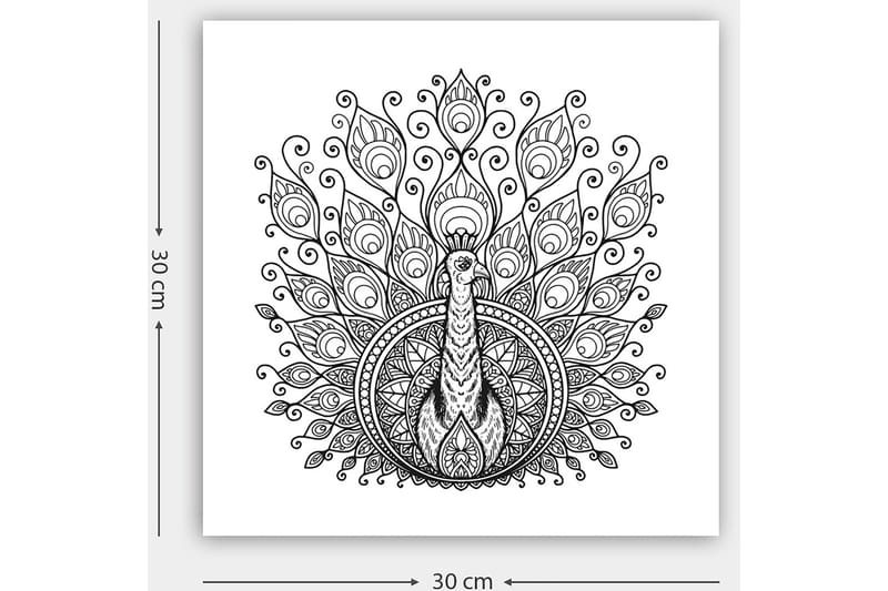 Dekorativ Canvastavla 30x30 cm - Vit|Svart - Inredning & dekor - Tavlor & konst - Canvastavla