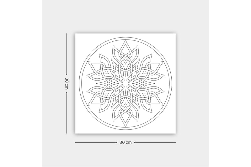 Dekorativ Canvastavla 30x30 cm - Vit|Svart - Inredning & dekor - Tavlor & konst - Canvastavla