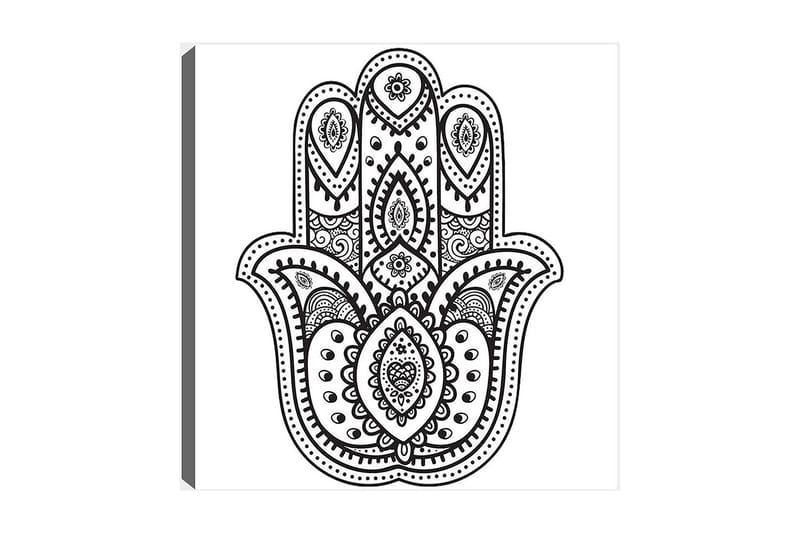 Dekorativ Canvastavla 30x30 cm, Vit|Svart