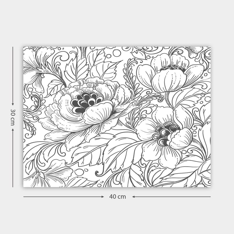 Dekorativ Canvastavla 30x30 cm - Vit|Svart - Inredning & dekor - Tavlor & konst - Canvastavla