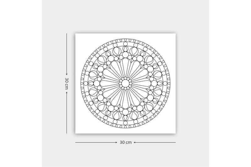 Dekorativ Canvastavla 30x30 cm - Vit|Svart - Inredning & dekor - Tavlor & konst - Canvastavla