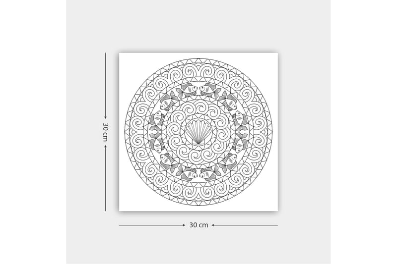 Dekorativ Canvastavla 30x30 cm - Vit|Svart - Inredning & dekor - Tavlor & konst - Canvastavla