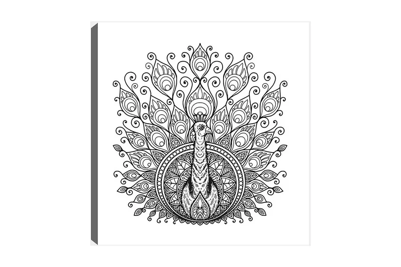 Dekorativ Canvastavla 30x30 cm - Vit|Svart - Inredning & dekor - Tavlor & konst - Canvastavla