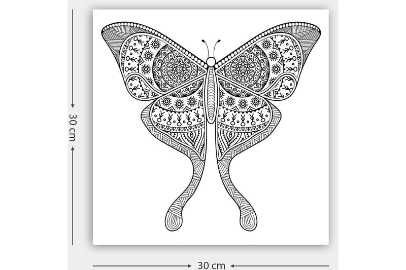 Dekorativ Canvastavla 30x30 cm - Vit|Svart - Inredning & dekor - Tavlor & konst - Canvastavla