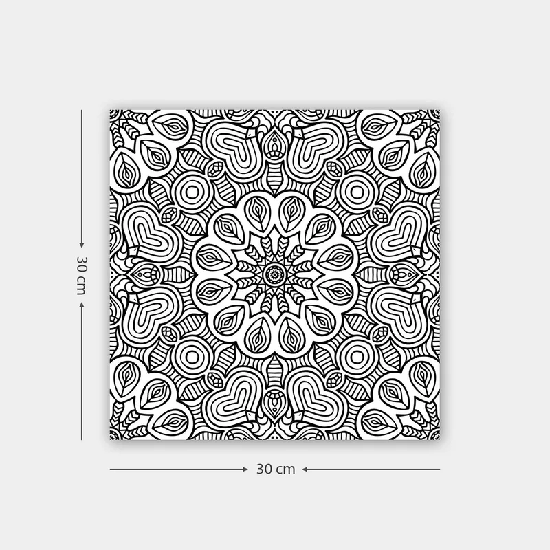 Dekorativ Canvastavla 30x30 cm, Vit|Svart