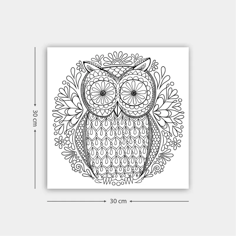 Dekorativ Canvastavla 30x30 cm, Vit|Svart