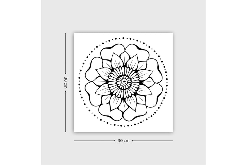 Dekorativ Canvastavla 30x30 cm - Vit|Svart - Inredning & dekor - Tavlor & konst - Canvastavla