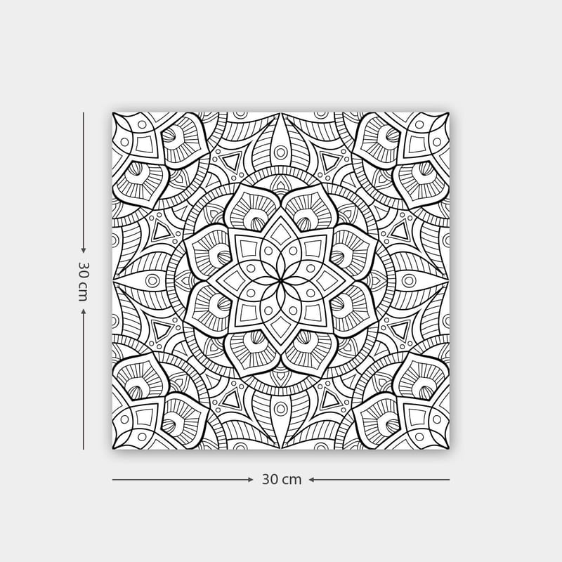 Dekorativ Canvastavla 30x30 cm, Vit|Svart